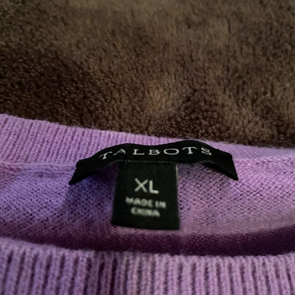 Lilac Purple Talbots Sweater-in like new condition - Picture 6 of 6